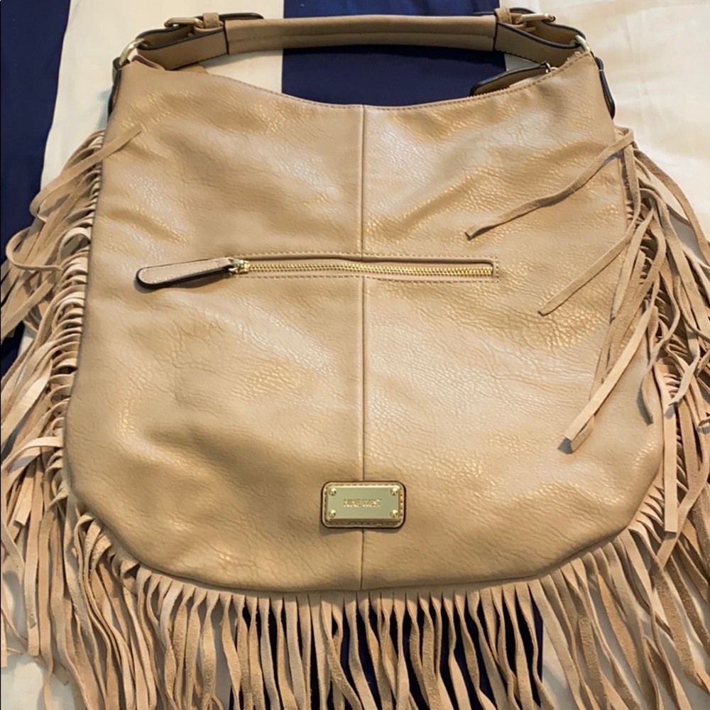 New without tags Nine West Fringe Leather Hobo Bag